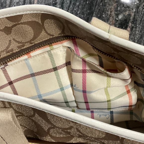 Coach Brown and Cream Tote Bag Set - Picture 12 of 12